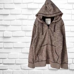 【UNIQLO】ユニクロ　メンズ　パーカー　ジップアップ　ブラウン　サイズM