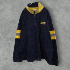 【k5694】USA古着90sアイゾッド当時物旧タグ刺繍ロゴフリースジャケット紺
