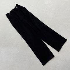 Re:EDIT ワイドパンツ ブラック ハイウエストロングシンプルM