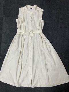 ユニクロU ノースリーブシャツワンピース　160cm