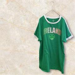 一点もの✨IRELAND 【M】Tシャツ グリーン スポーティ 春夏