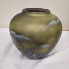 【期間限定！】 ★銀彩　★九谷焼　釉裏銀彩　高級花瓶 九谷宗秀窯 丸花瓶 釉裏銀彩｜トレファクONLINE