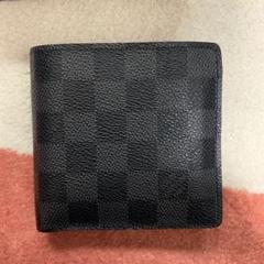 ルイヴィトン ダミエ 二つ折り財布 黒 ブラック