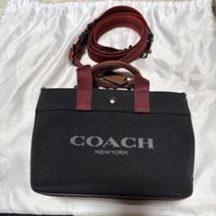 COACH 黒いキャンバス　トートバッグ