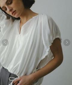 最終値下げ！タグ付き未使用エトレトウキョウ　レースカフリネンシャツwhite ETRE TOKYO official online store (エトレトウキョウ)
