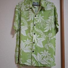 KAMEHAMEHA アロハシャツ S 緑 花柄
