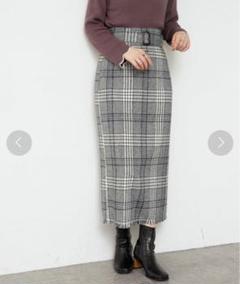 Christian Dior グレー チェック柄 タイトスカート クリスチャンディオール スカート / 