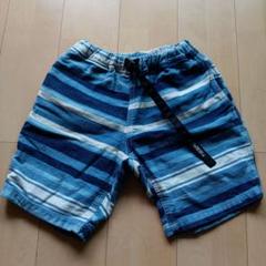 Denim Dungaree 青白ストライプ ハーフパンツ