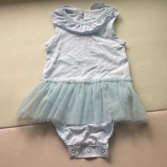 こどもビームス水色フリル付きベビー服