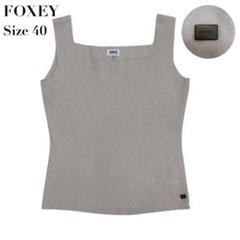 美品★FOXEY/フォクシートップス ニット カットソー 半袖スクエアネック40 FOXEY - ITL24GM09U1K フォクシー ニューヨーク カットソー