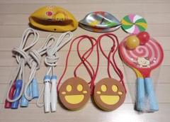 ボール2個&変形フライングディスク&なわとび3個&パカポコ&ラケット+ボール