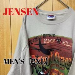 TS154【アメリカ製】JENSEN　半袖Tシャツ【メンズ2XL】ベージュ系のサムネイル