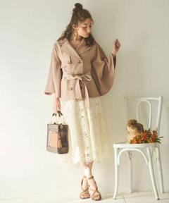 衿ファー付ポンチョコート | コート | Noela OFFICIAL WEB STORE