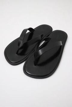 AURALEE leather tong sandal