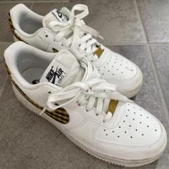 NIKE AIR FORCE 1 ホワイト 黄色チェック柄 白 24.5 ナイキのサムネイル