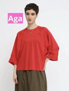 AgaxNORITAKEレッド　カットソー 未使用品サイズ9号　定価12500円のサムネイル