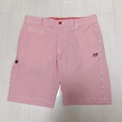 マスターバニーエディション ショートパンツ ストライプ ホワイト×レッド 4