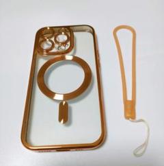 iPhone14Proケース MagSafe 黄変防止 ワイアレス充電 ゴールド