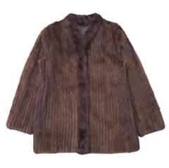 【美品】ロベルタディカメリーノ 毛皮 ファーコート L相当 ブラウン ウィーゼル 2925_1.jpg