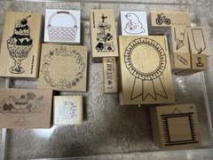 木製スタンプセット 多様デザイン　はんこ　こどものかお