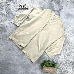 良品❗️【UNIQLO】ユニクロ スキッパーカラー 七分袖シャツ Mサイズ