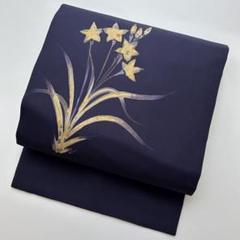 塩瀬 名古屋帯 正絹 金彩 上品な花草 九寸 T-7637 塩瀬 名古屋帯 正絹 金彩 上品な花草 九寸 T-7637 - メルカリ