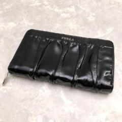 ★美品★フルラ 長財布 エナメル ラウンドジップ パテント