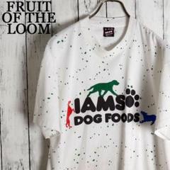 90s USA製 US企業 アイムスドッグフードペイントプリントTシャツ