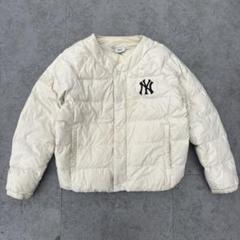 海外最新 Yankees York New MLB ダウンジャケット メルカリ - ホワイトLサイズ ウェア