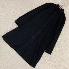 ISSEY MIYAKE シャツワンピース ブラック M ナチュラル シンプル
