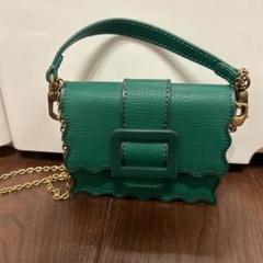 CHARLES & KEITH◇Waverly スカラップトリム ミニバッグ◇送料込 美品】CHARLES&KEITH ウェーバリー スカラップトリムミニバッグ