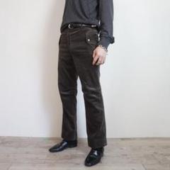 LANVIN SPORT ベロア素材スラックスパンツ ブラウン/XW21