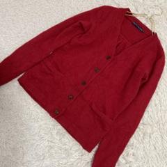 RALPH LAUREN カーディガン レッド M 羽織り 重ね着