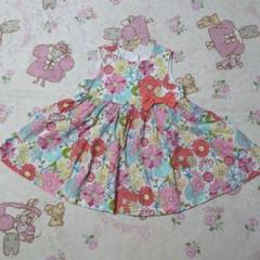 H&M 花柄リボン付きワンピース 86cm