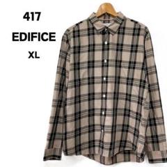 417 EDIFICE エディフィス チェック 長袖シャツ シャツ
