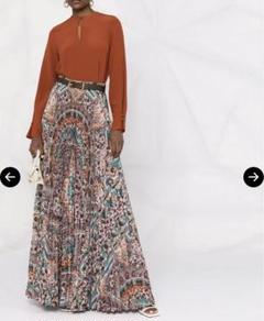 ETRO ペイズリー マキシスカート マルチカラー エトロETRO マルチカラーペイズリー柄スカート 42