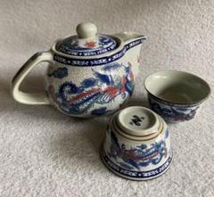 鳳凰図柄茶器セット　時代物 鳳凰図柄茶器セット 時代物