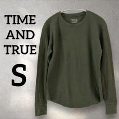 TIME AND TRUE 【S】オリーブ色 長袖Tシャツ
