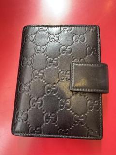 GUCCI グッチ シマ GG柄 型押し 総柄 本革 レザー手帳 黒 GUCCI グッチ シマ GG柄 型押し 総柄 本革 レザー手帳 黒 - メルカリ