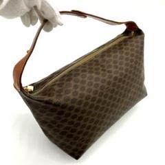 セリーヌ　アクセサリーポーチ　ワンショルダー　 マカダム柄　キャンバス　レザー CELINE】セリーヌ ワンショルダーバッグ ショルダーバッグ