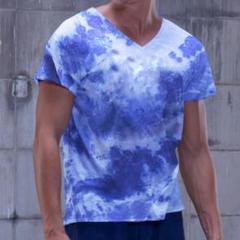 サルセーション ブルータイダイ VネックTシャツ Mサイズ サルセーション ブルータイダイ VネックTシャツ Mサイズ - メルカリ