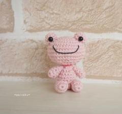 福が返る♡福カエルあみぐるみ（ピンク）