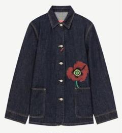 ネコ好き'KENZO POPPY' デニム ワークウエア ジャケット KENZO POPPY ワークウエア デニムジャケット ケンゾー ポピー