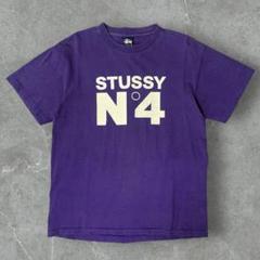 【希少レア】Stussy オールドステューシー No゜4プリントTシャツ 紫②