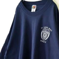 フルーツオブザルーム セントルイス パーク ポリス Tシャツ XL ネイビー古着