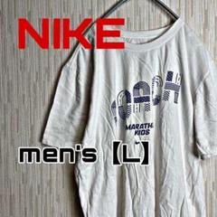 C160【NIKE】半袖プリントTシャツ【メンズL】ホワイト