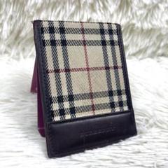未使用級✨バーバリー ノバチェック 名刺入れ ラムレザー 箱付 カードケース 新品未使用 Burberry バーバリー 名刺入れ カードケース ノバ