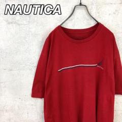 希少 90s ノーティカ Tシャツ ビッグシルエット プリントロゴ 赤 XL