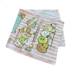 すみっコぐらし タオル ピンクストライプ