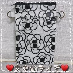 北欧風モノトーン花柄★大きめサイズ✨撥水お仕事バッグ★オーガナイザー★ショルダー
